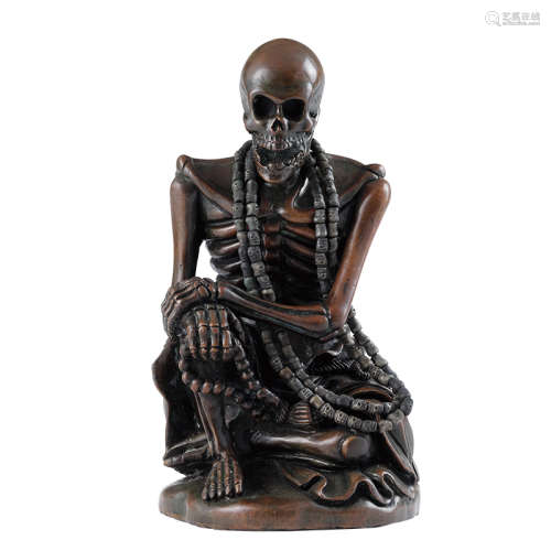 十七世紀　銅製釋迦牟尼佛苦行坐像
