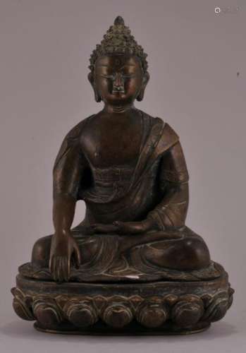 Bronze Buddha. Nepal. 20th century. Seated figure of Amida.  11