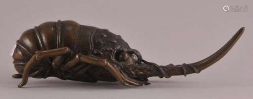 Japanese Meiji period bronze figural lobster. 6