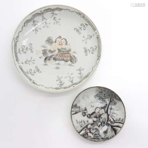 Lot of 2 Encre de Chine Decor Plates Largest plate...