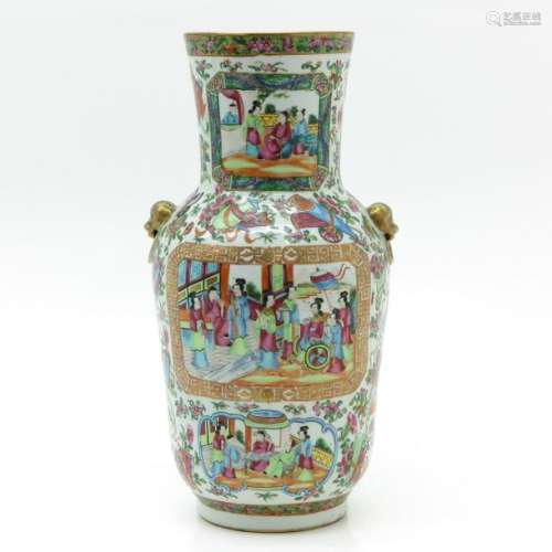 A Cantonese Vase Depicting gathering of Chinese la...