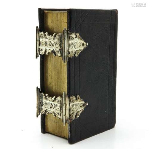 A 19th Century Dutch Bible with Double Silver Clas...