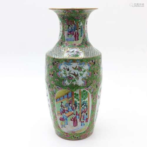 A Cantonese Vase Depicting scenes with Chinese peo...