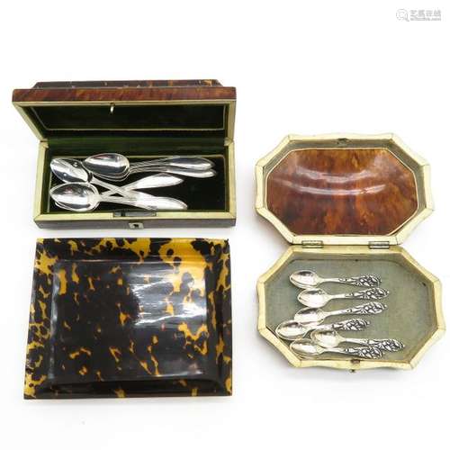 A Lot of 2 19th Century Spoon Boxes This lot may n...