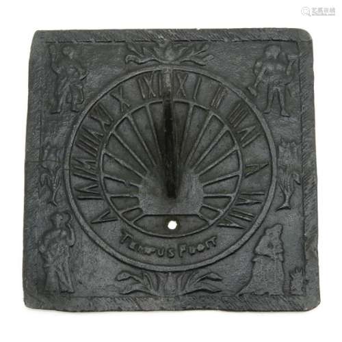 A Bronze Sun Dial Possibly 18th Century, 21 x 21 c...