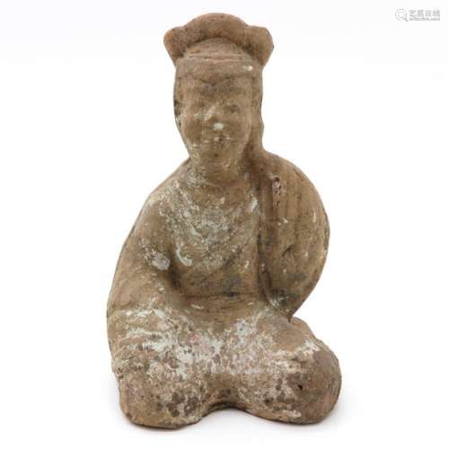 A Sculpture of Seated Man Papaerwork with certific...