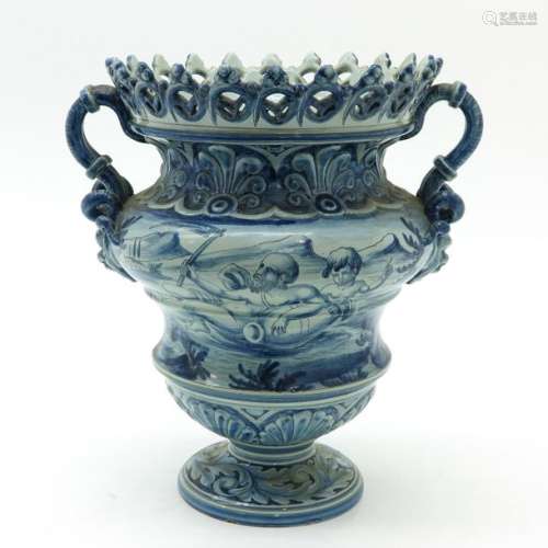 A Dutch Pottery Ornamental Vase or Siervaas Possib...