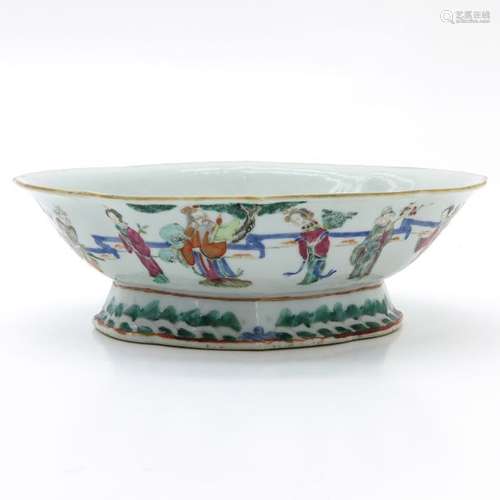 A Polychrome Decor Altar Dish Decorated on both si...