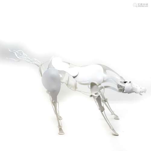A Cast Iron Sculpture of a Horse by Grace Katigbak...