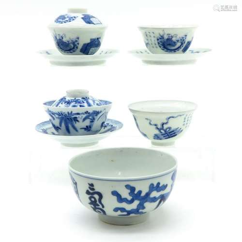 A Diverse Lot of Blue and White Porcelain 10 piece...