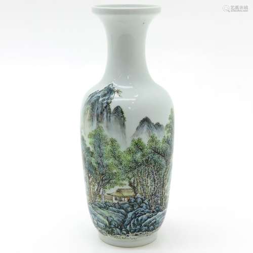 A Landscape Decor Vase Marked on bottom with symbo...