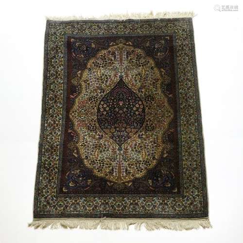 A Wool and Cotton Carpet Pakistan, 140 x 227 cm.	...