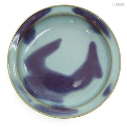 A Purple and Blue Glaze Plate 17 cm. In diameter, ...