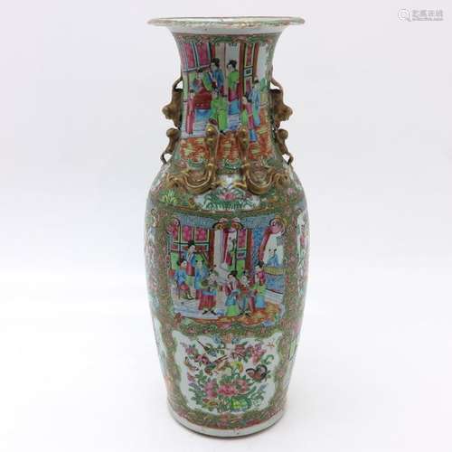 A Cantonese Vase Depicting scenes with Chinese peo...