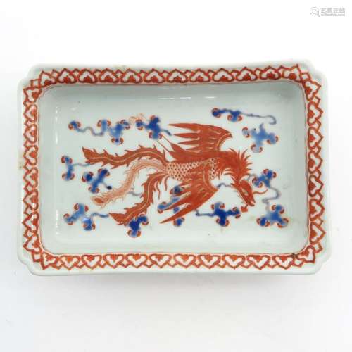 A Dragon Decor Tray Depicting dragons and clouds, ...