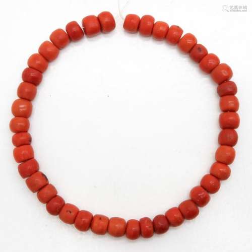 A Lot of 19th Century Red Coral Coral is 10 11 mm....