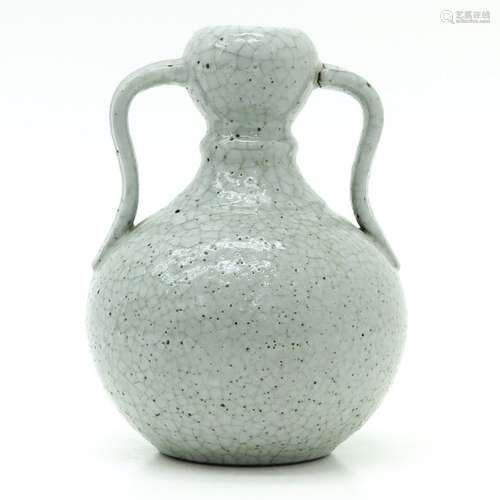 A Monochrome Vase Crackleware decor, marked on bot...