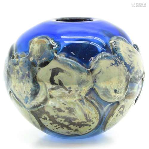 A Bohemian Glass Vase 17 cm. Tall.		A Bohemian Gl...