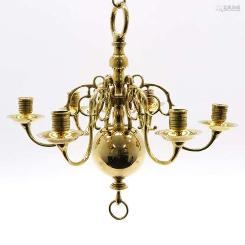 A 19th Century Copper Chandelier 45 cm. In diamete...