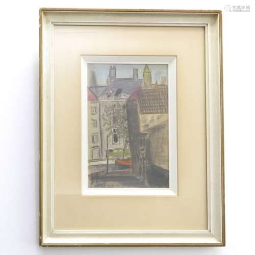 A Charcoal Signed Diana Depicting city scene, 17 x...