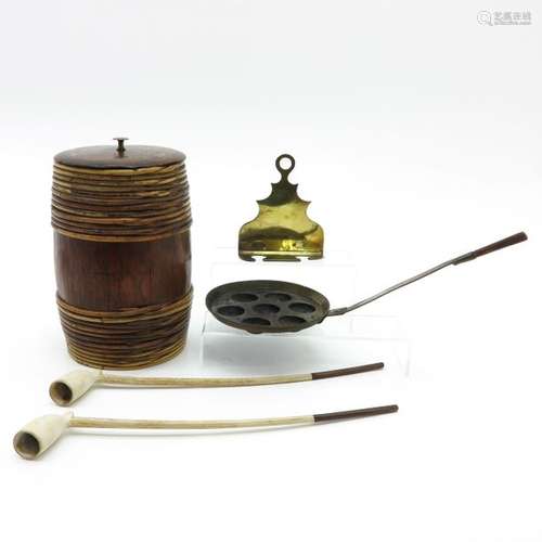 A Diverse Lot of Items Including a Goudse Pipe Als...