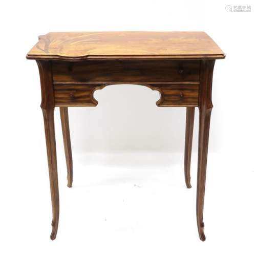 An Signed Galle Art Nouveau Writing Desk 75 cm. Ta...