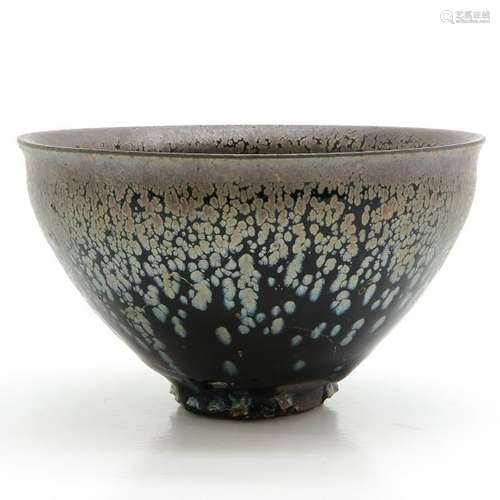 A Black Drip Glaze Tea Bowl 13 cm. In diameter.		...