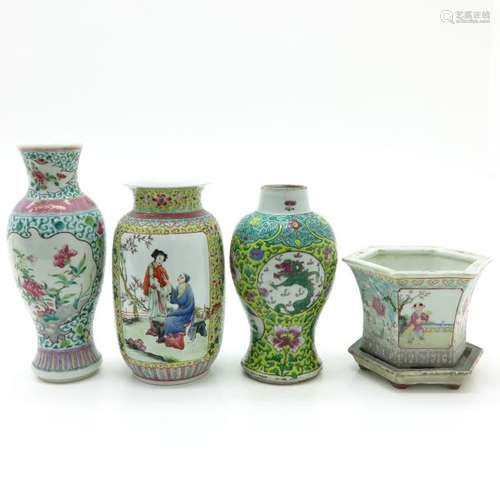 A Diverse Lot of Porcelain Including 3 Vases and a...