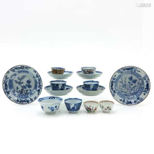 A Diverse Lot of Cups and Sacuers 14 pieces, large...
