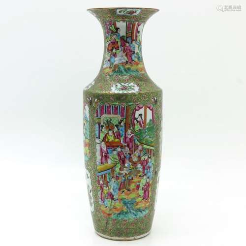 A Cantonese Vase Depicting scenes of peacocks with...