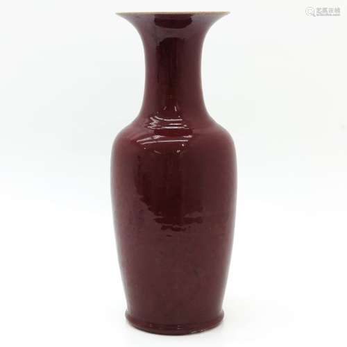 A Monochrome Ox Blood Decor Vase 57 cm. Tall, hari...