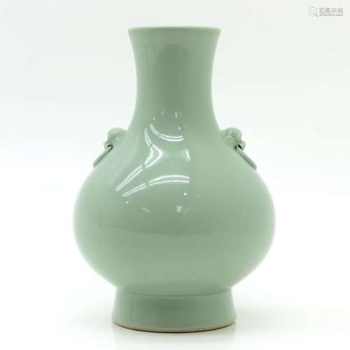 A Celadon Vase Marked on bottom with seal mark, 30...