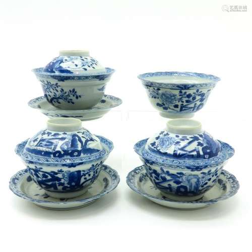 A Diverse Lot of Blue and White Porcelain 10 items...