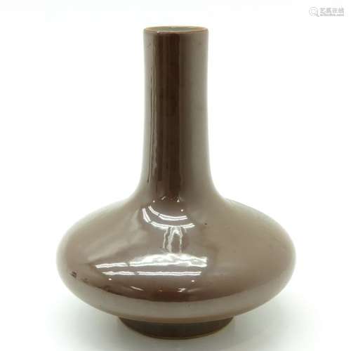 A Cappuccino Glaze Vase Marked on bottom with 6 ch...