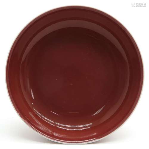 A Copper Red Monochrome Plate Marked on bottom wit...