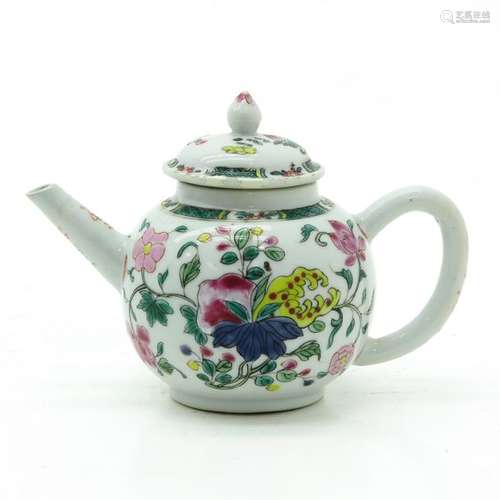 A Polychrome Decor Teapot Depicting flowers, 12 cm...