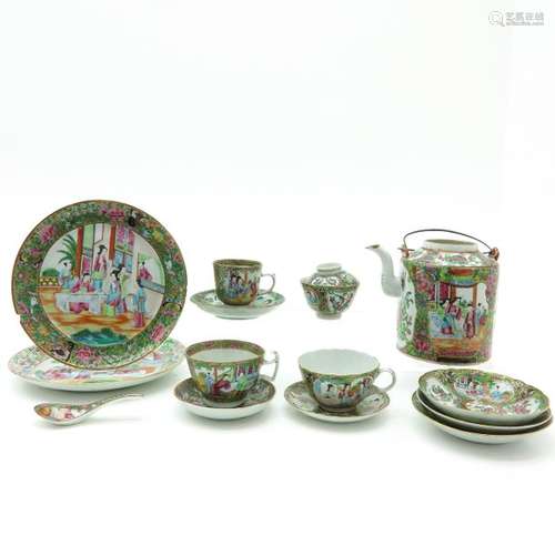 A Diverse Lot of Cantonese Porcelain 15 items, pla...