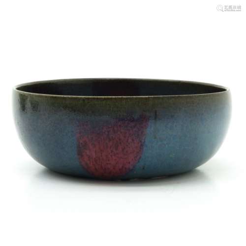 A Purple and Blue Glaze Bowl 18 cm. In diameter.	...