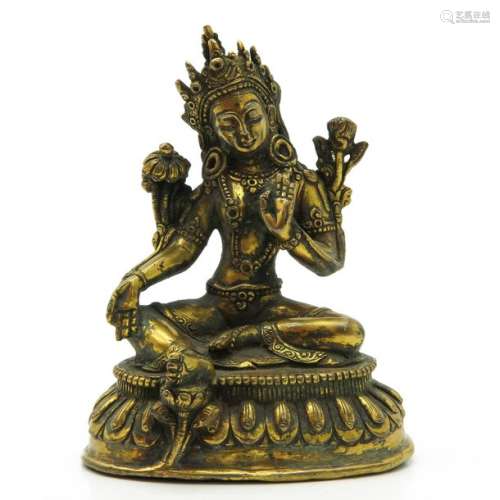A Bronze Buddha Sculpture Marked on bottom, 10 cm....