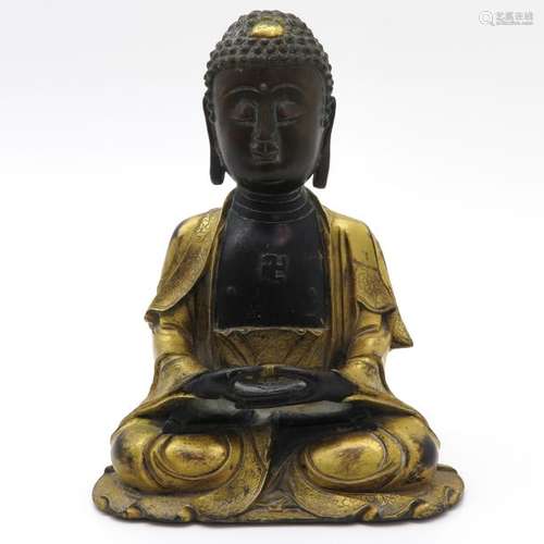 A Bronze Amithaba Buddha 32 cm. Tall.		A Bronze A...