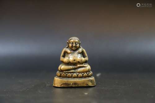 A BRONZE FIGURE OF BUDDHA