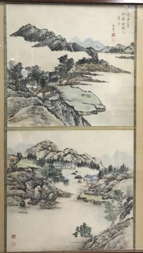 TWO CHINESE PAINTING OF LANDSCAPE