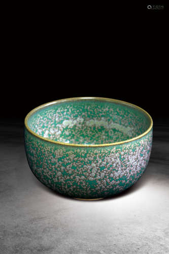 16世紀 日本綠釉油滴天目碗
