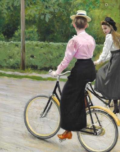 Paul Fischer: Two young women making a ride on their