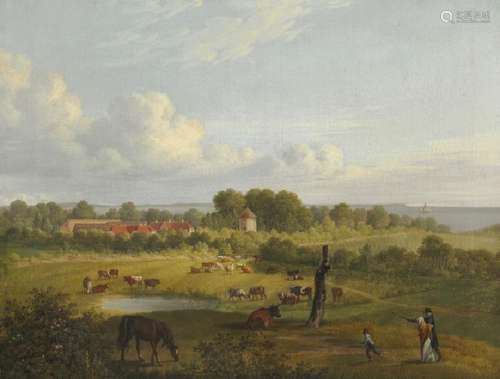 C. W. Eckersberg: View of the manor Nordfeldt on the