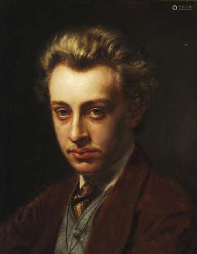 P. S. Krøyer: Portrait of the painter Frans Schwartz.