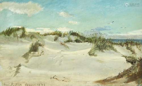 Carl Locher: Summer day in the dunes at Skagen beach.