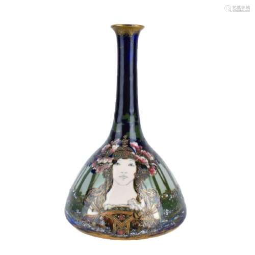Amphora Turn Teplitz Long Neck Vase