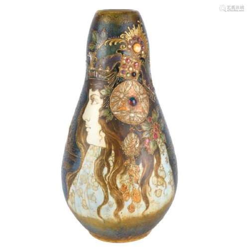 Amphora Turn Teplitz Princess Gres Pottery Vase