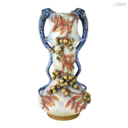 Art Nouveau Amphora Edda Pottery Vase